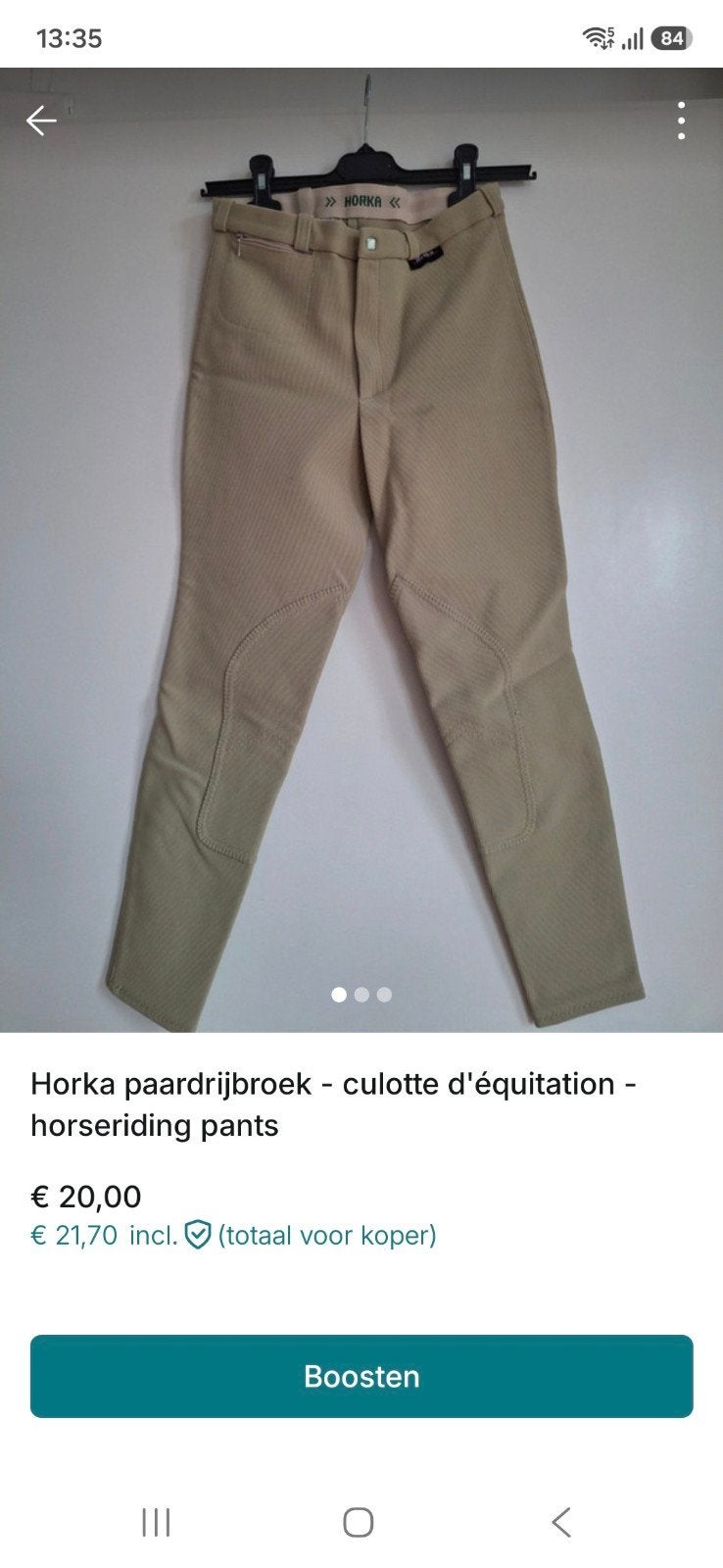 Culotte d'équitation taille 176, Enlèvement