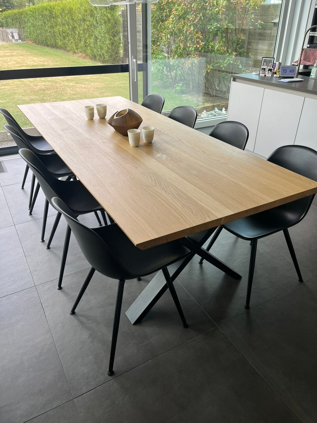 8 chaises de salle à manger noires, Maison & Meubles, Chaises, Synthétique, Enlèvement, Modern, Noir