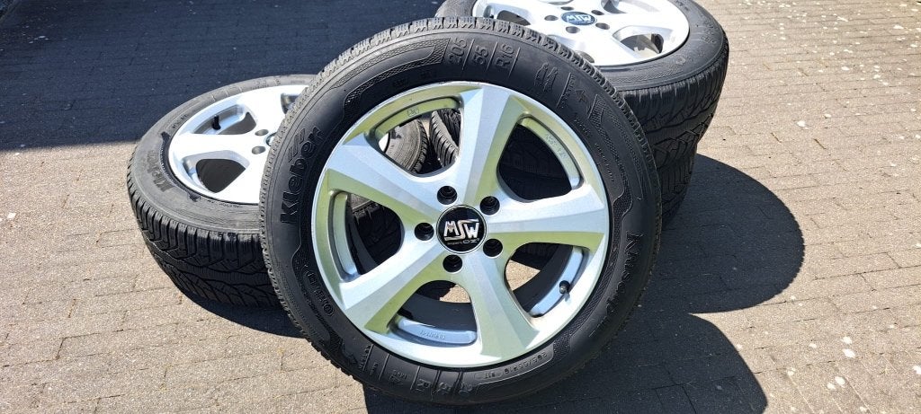 4 winterwielen op aluminium velg (MSW by OZ), Auto-onderdelen, Banden en Velgen, Ophalen, Gebruikt, Banden en Velgen, Winterbanden