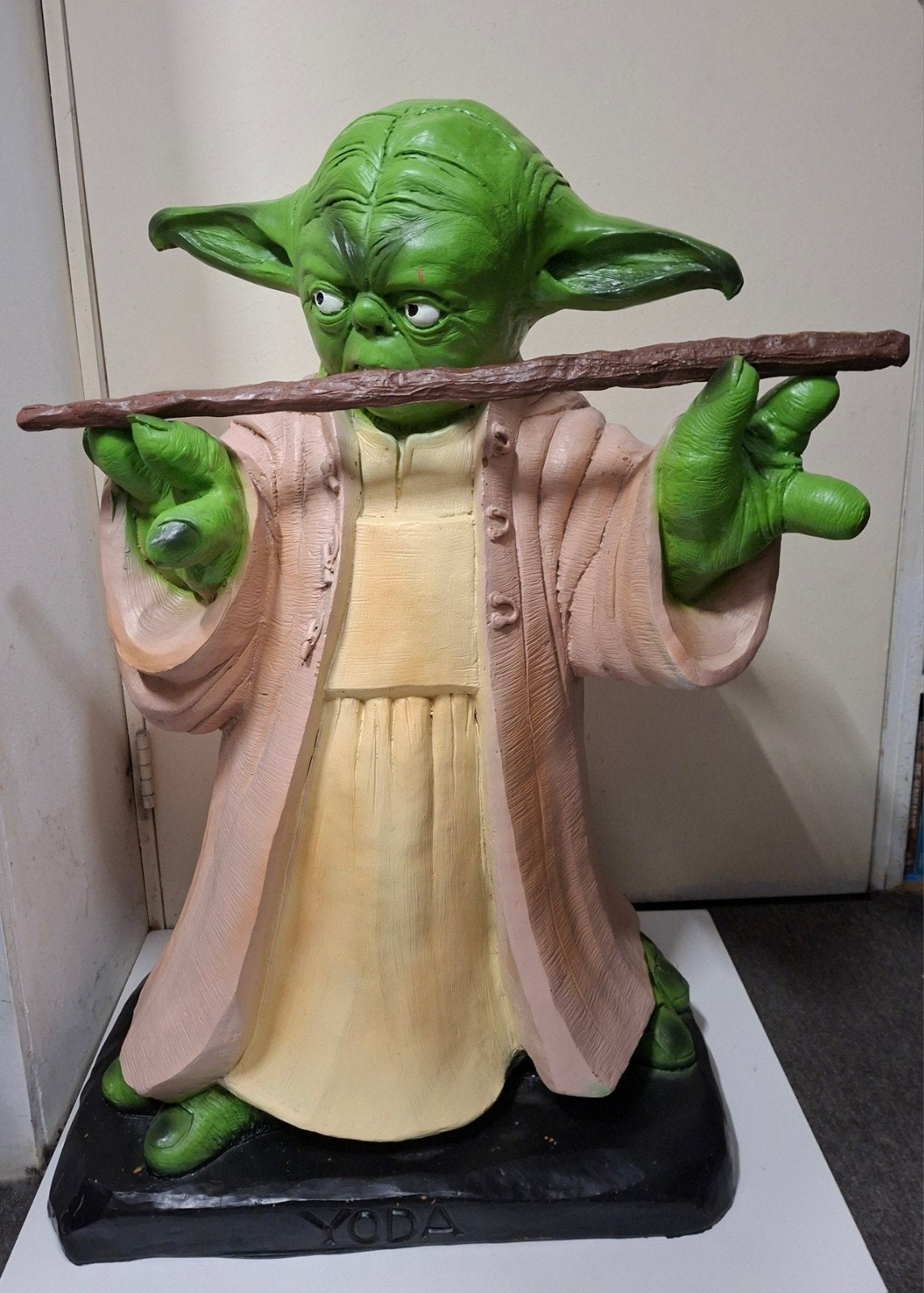 Yoda Star Wars Life Size groot beeld, Verzamelen, Ophalen, Zo goed als nieuw, Beeldje of Buste