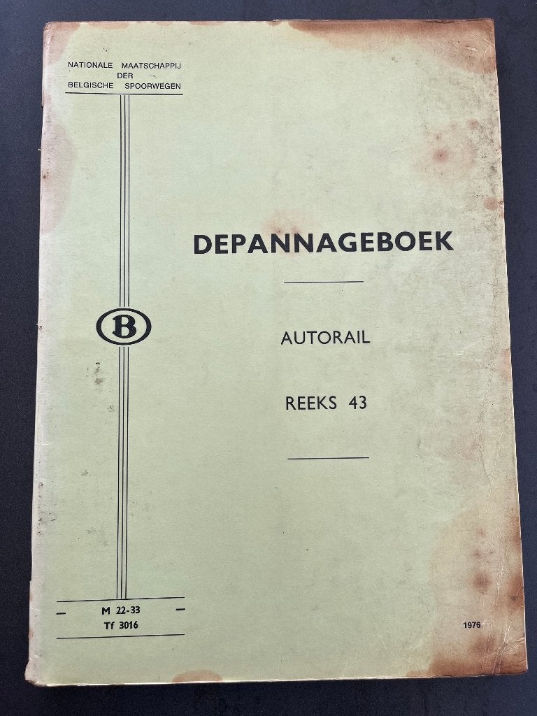 Depannageboek MW reeks 43 (NMBS/SNCB), Ophalen of Verzenden, Gelezen, Trein