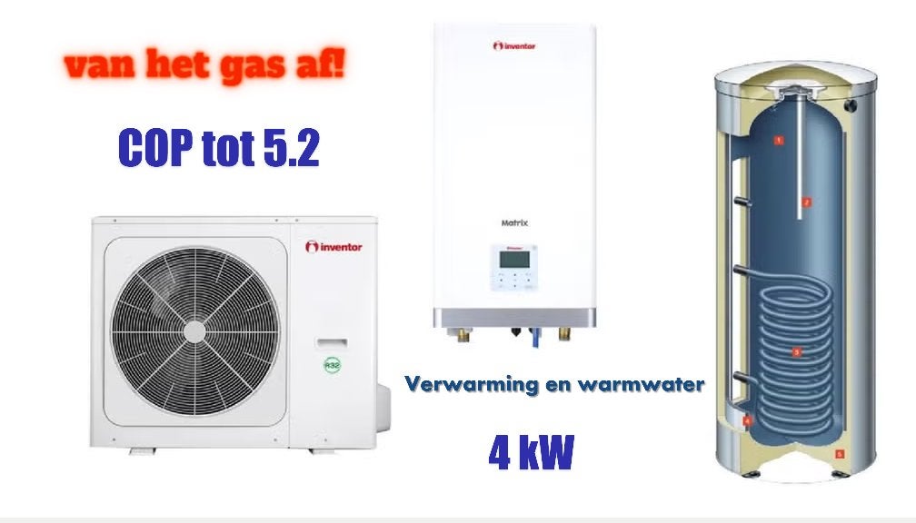 Gas duur? Complete set warmtepomp met 300l boiler, Ophalen, Hoog rendement (Hr), Overige typen, Nieuw