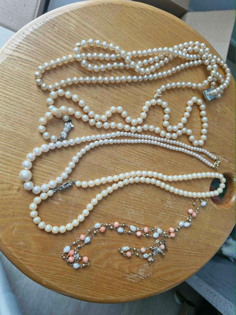 colliers de perles, Bijoux, Sacs & Beauté, Bijoux anciens, Enlèvement, Argent, Collier
