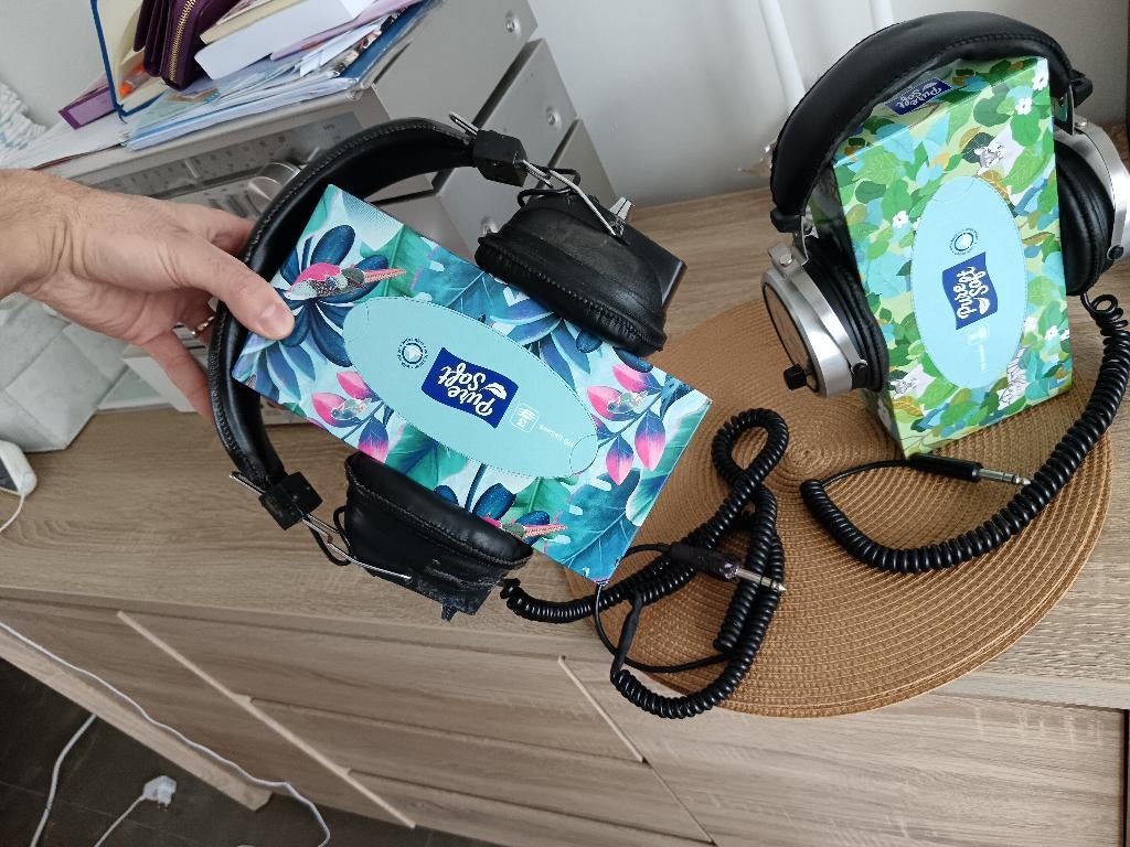 Stereo hoofdtelefoons vintage 80s, Ophalen of Verzenden, Gebruikt