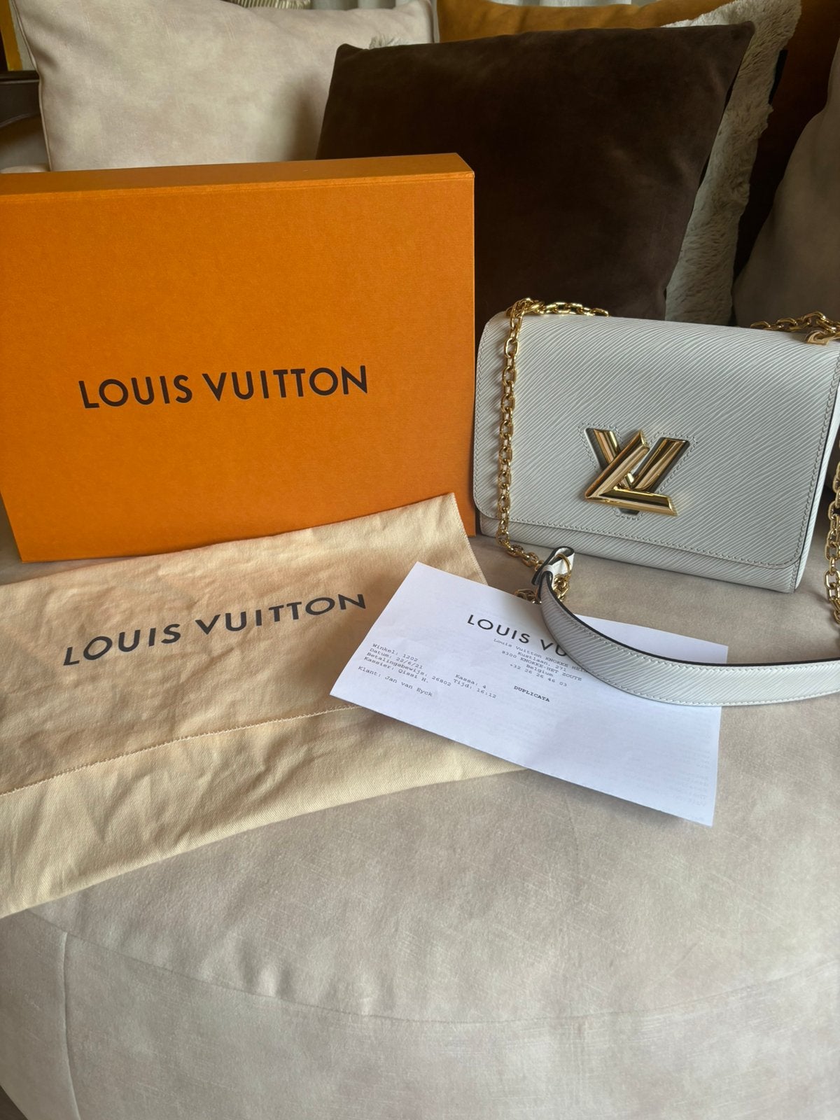 Louis Vuitton Twist MM, Handtassen en Accessoires, Tassen | Damestassen, Ophalen, Nieuw, Wit, Handtas
