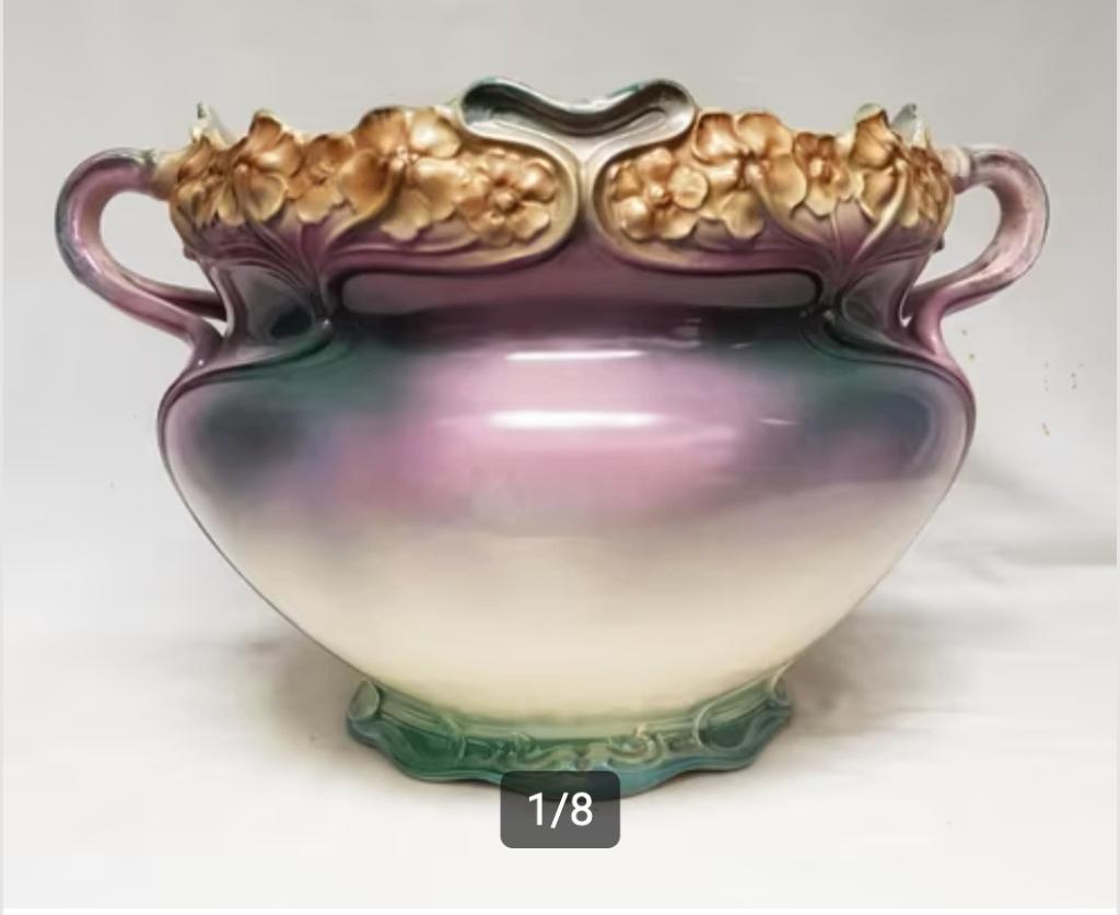 Art Nouveau Cache pot - Bonn , Franz Ant.Mehlem., Antiek en Kunst, Ophalen of Verzenden