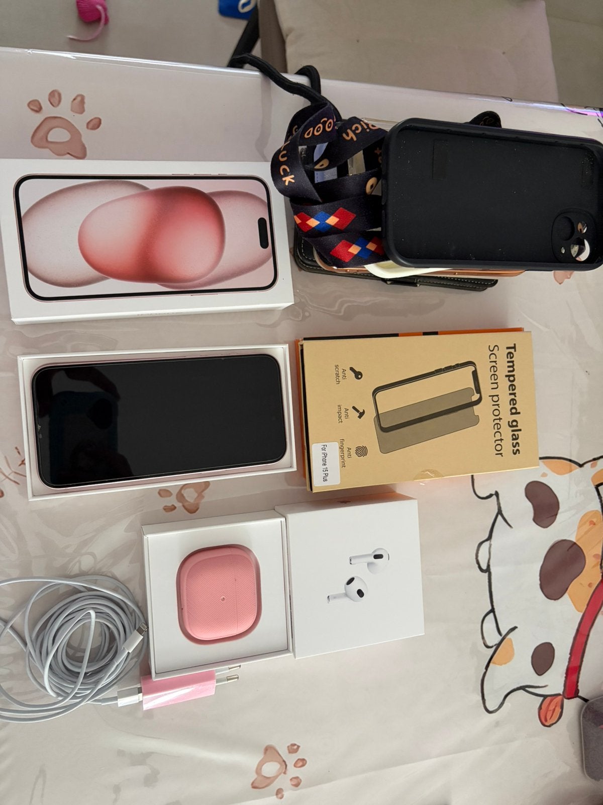 Apple iPhone 15 Plus plus airpod 3 eme génération plus coque, 512 GB, Rose, Enlèvement, Utilisé