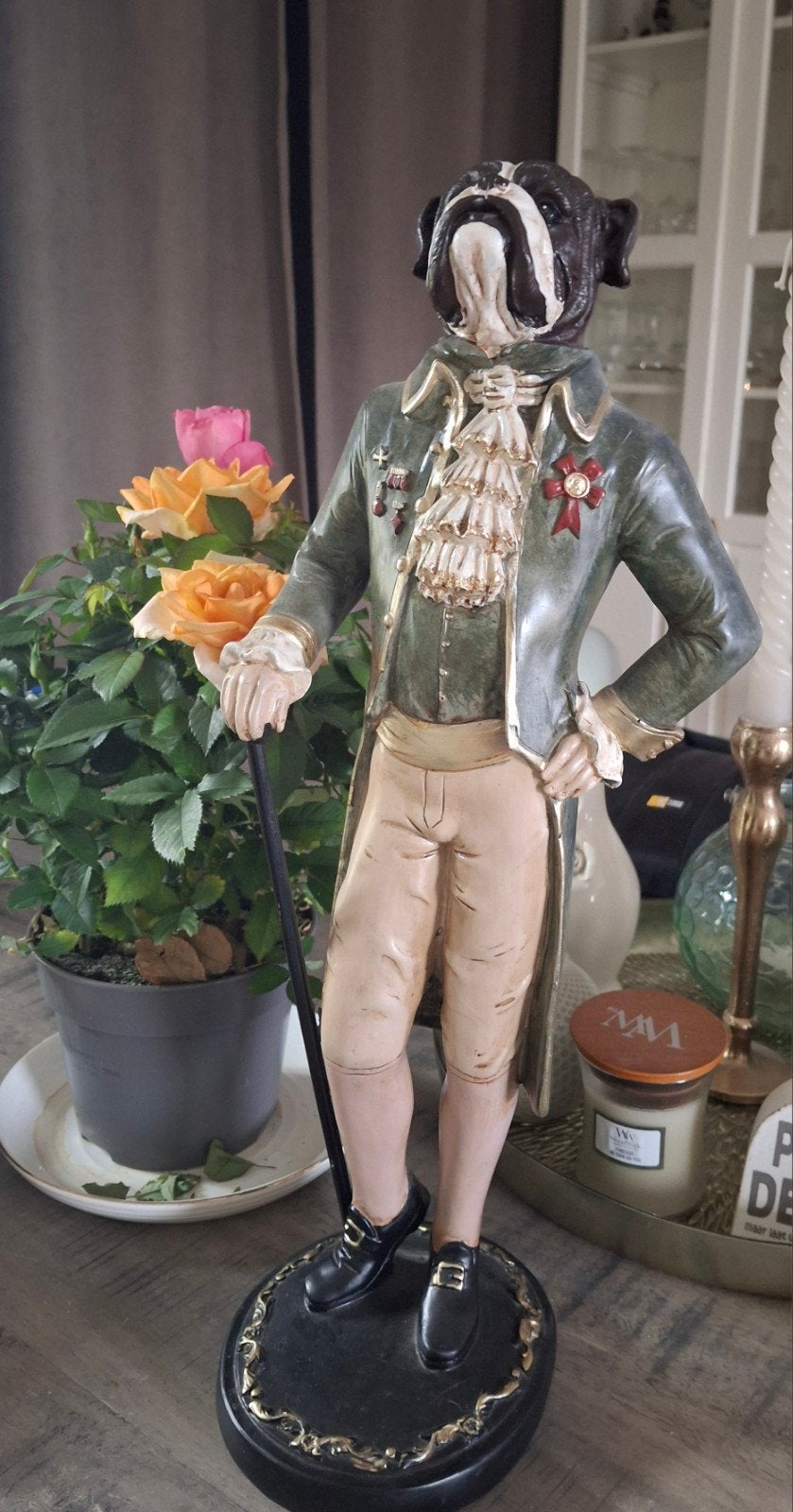 Baroque decoratief beeld figuur hond, Ophalen, Zo goed als nieuw