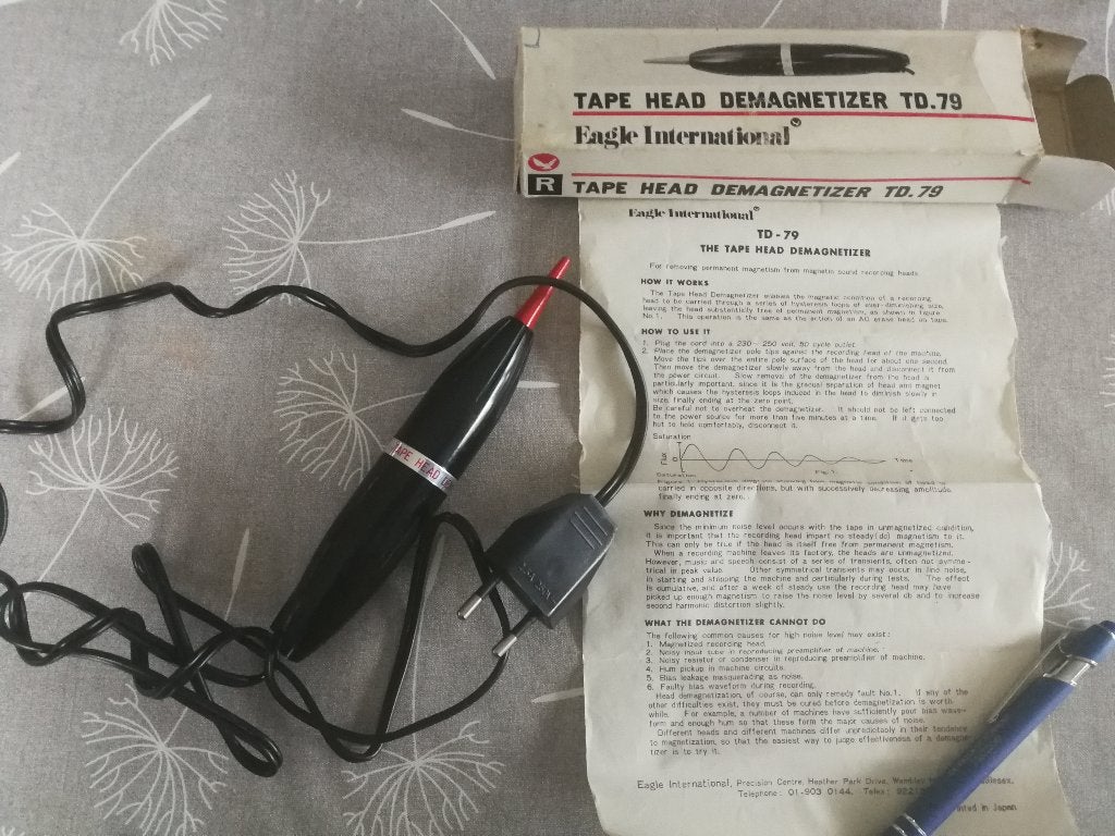 tape head demagnetizer TD.79 Eagle International uit 1975, Ophalen of Verzenden, Onderdeel
