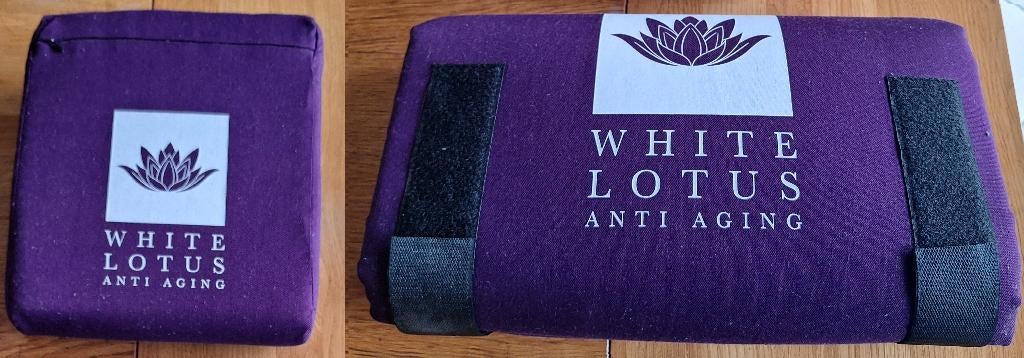 white lotus anti aging - tapis et oreiller d'acupuncture, Enlèvement ou Envoi, Comme neuf, Chaise de massage ou Coussin