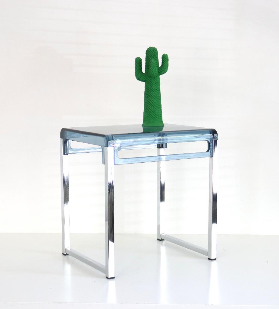 Vintage space age sidetable Marc Berthier - Prisunic, Enlèvement ou Envoi, Utilisé, Métal ou Aluminium