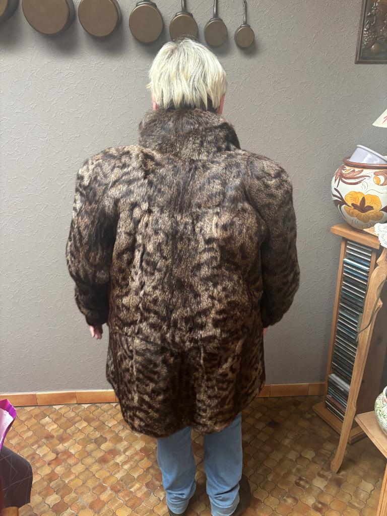 Manteau de fourure, Taille 42/44 (L), Autre, Gris, Comme neuf