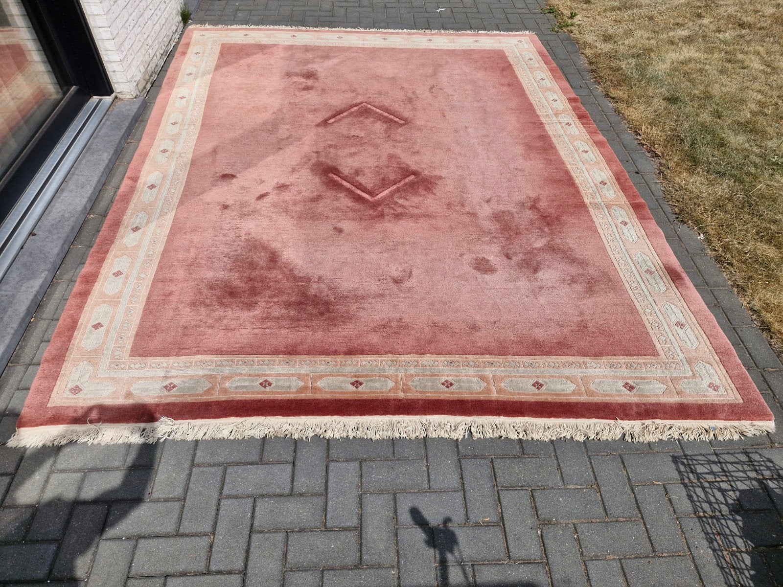 grand tapis noué à la main 350x265, Maison & Meubles, Ameublement | Tapis & Moquettes, 200 cm ou plus, 200 cm ou plus, Enlèvement