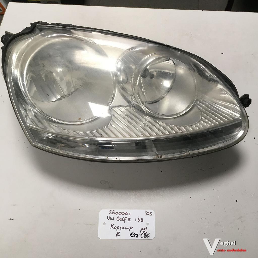 Vw Golf 5 1.6B 2005 5drs 2600001   Koplamp Rechts  1K6 941 0, Auto-onderdelen, Gebruikt, -, -, Ophalen of Verzenden