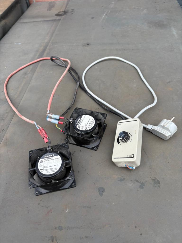 Barbas papst ventilator set houtkachel, Ophalen, Gebruikt