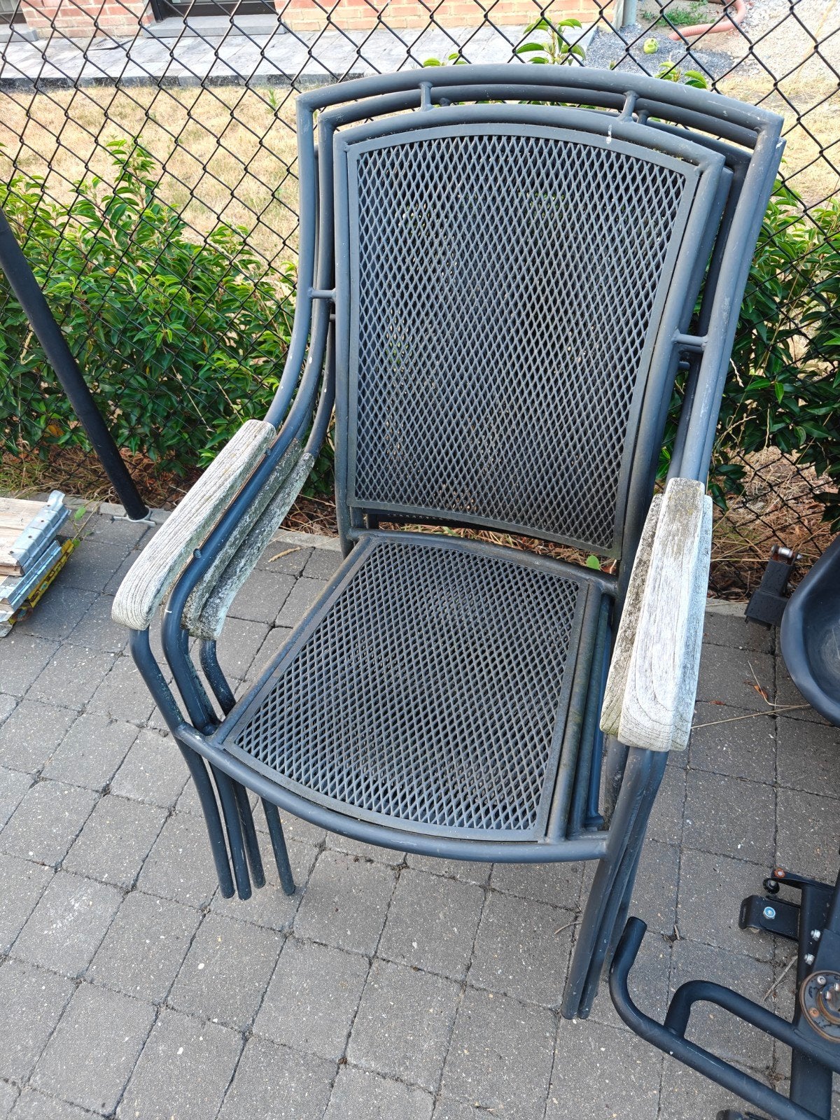 metalen tuinstoelen, stappelbaar, Tuin en Terras, Ophalen