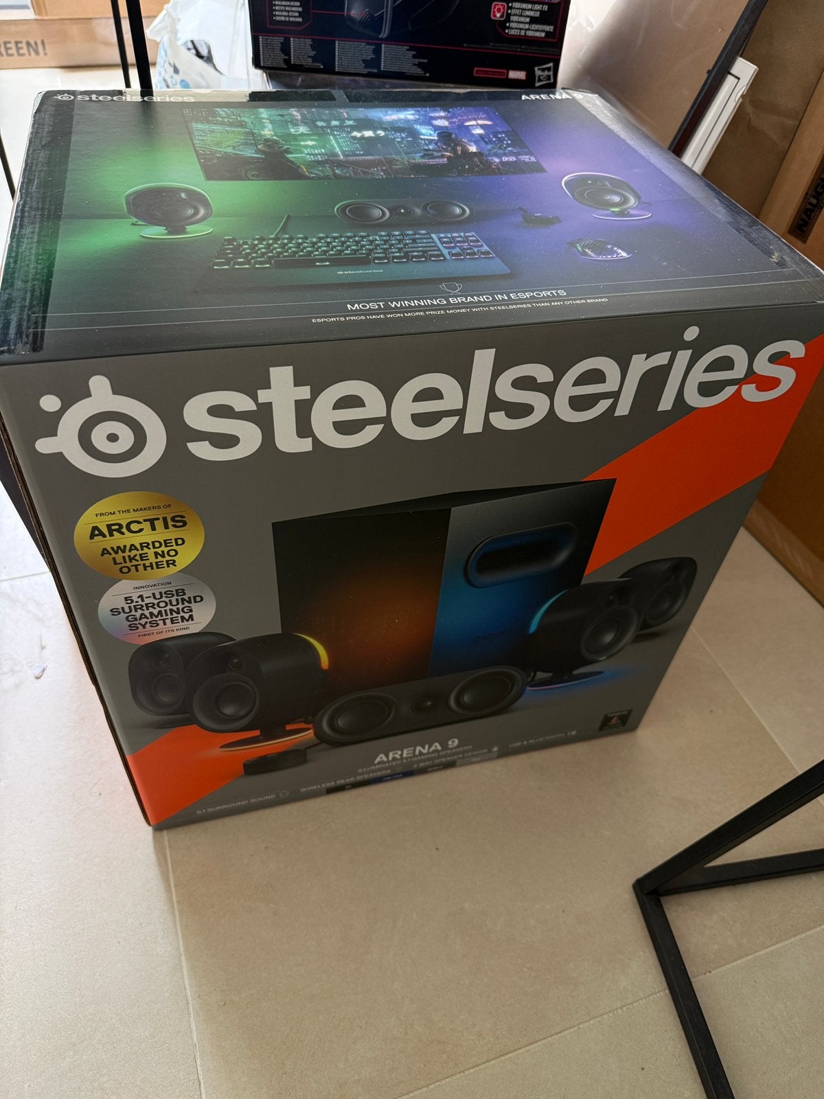 SteelSeries Arena 9 5.1 speakers, TV, Hi-fi & Vidéo, Enceintes, Comme neuf, Subwoofer, Bluetooth, Enlèvement ou Envoi