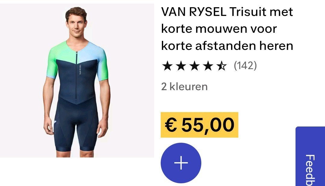 Trisuit small mannen