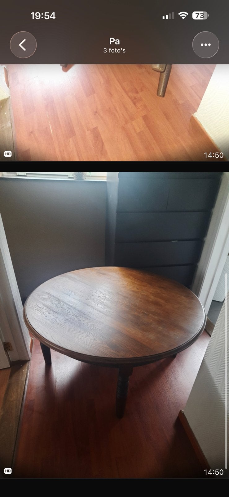 Grande table en chêne, Antiquités & Art, Enlèvement