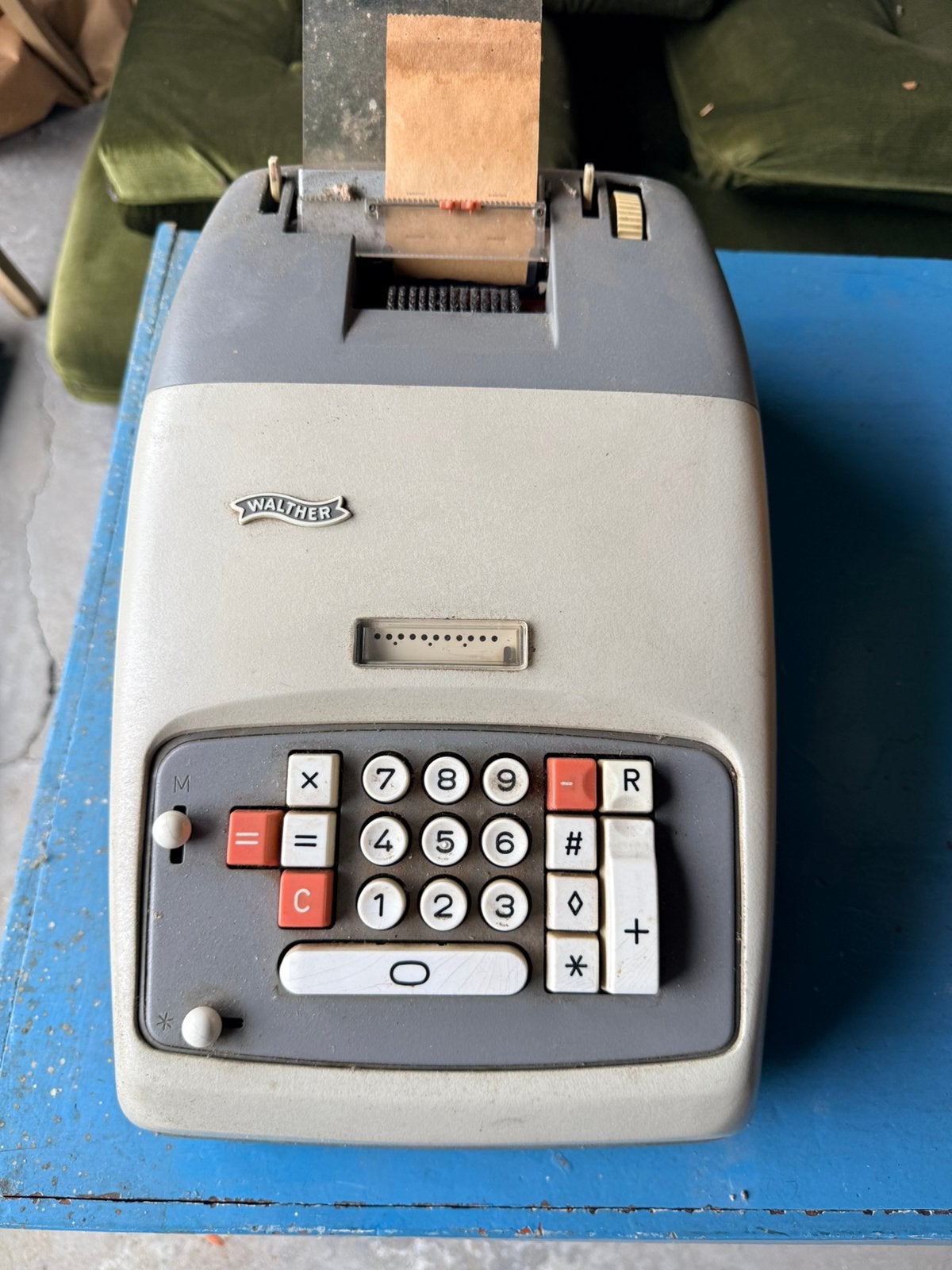 Vintage Walther oude rekenmachine, Ophalen