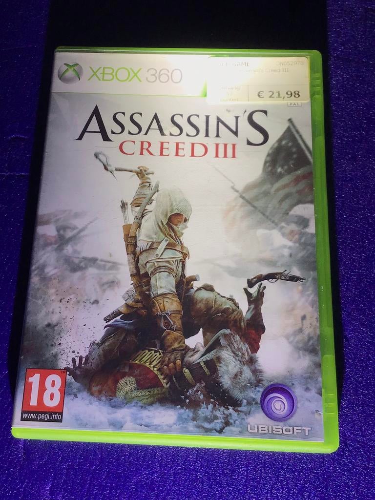 Assassin's Creed 3 pour Xbox 360, Online, Shooter, 1 joueur, À partir de 18 ans