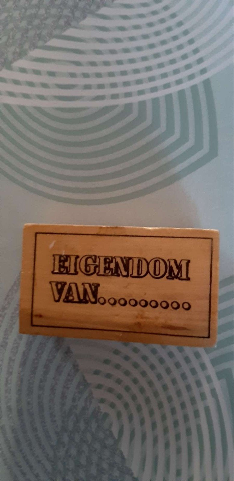 stempel  Eigendom van...., Ophalen