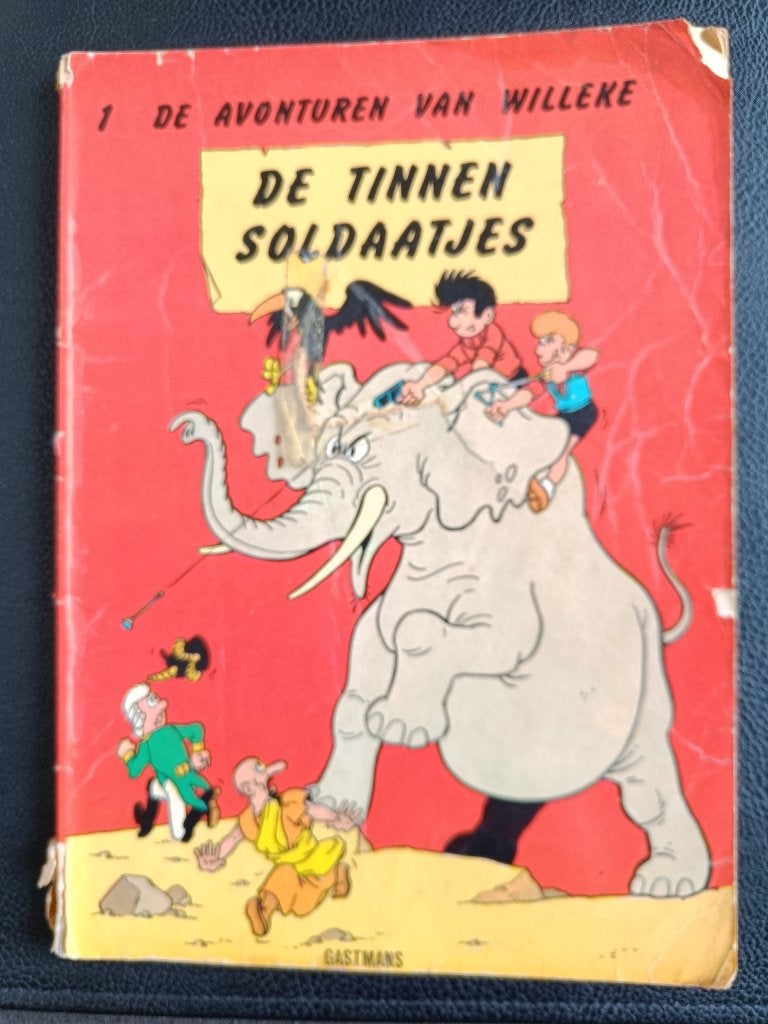 Strip De Tinnen Soldaatjes, Gelezen, Eén stripboek, Ophalen of Verzenden, Gastmans Edgard