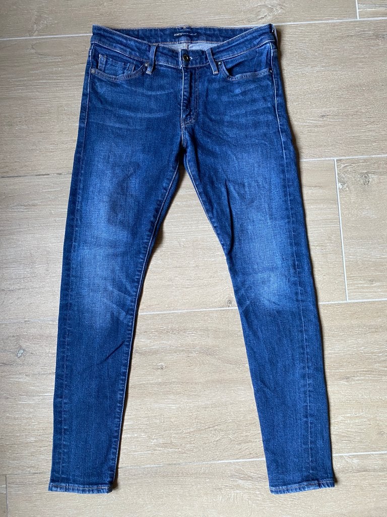 Levi's 711 jeans blauw Skinny W29 L30 Made Crafted ZG st, W28 - W29 (confectie 36), Gedragen, Levi's, Verzenden