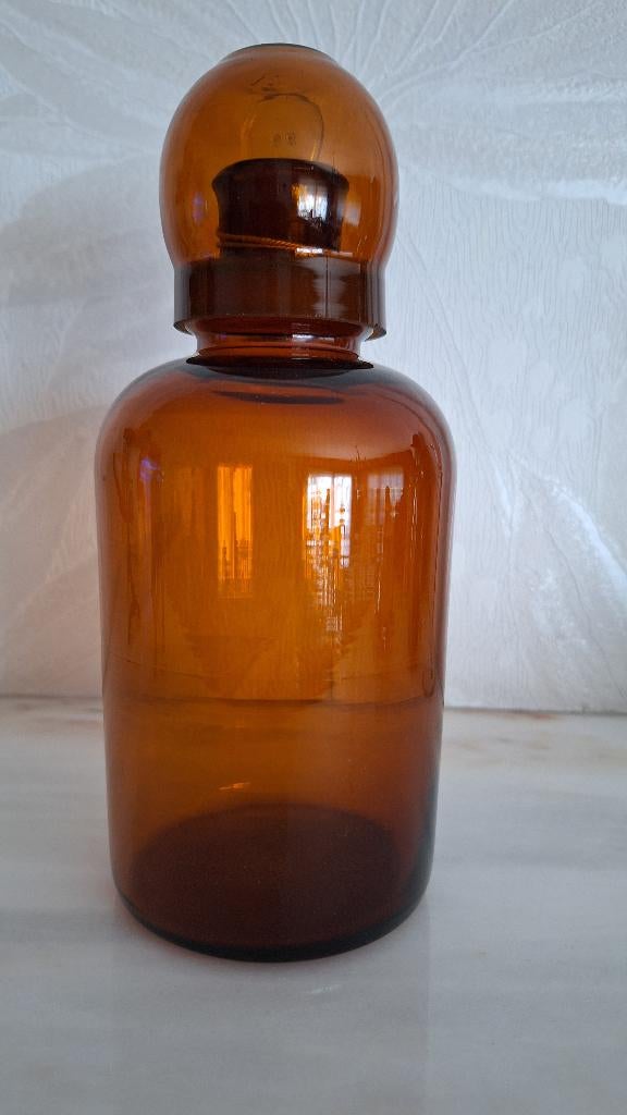 Antieke glazen reagentia- of apothekersfles, Ophalen of Verzenden