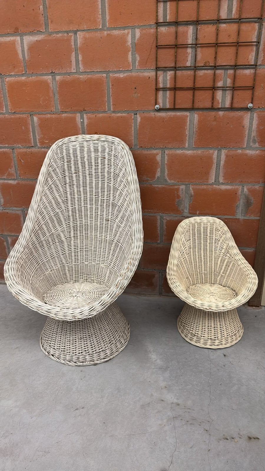 2 rieten stoelen landelijk, Tuin en Terras, Ophalen, Gebruikt