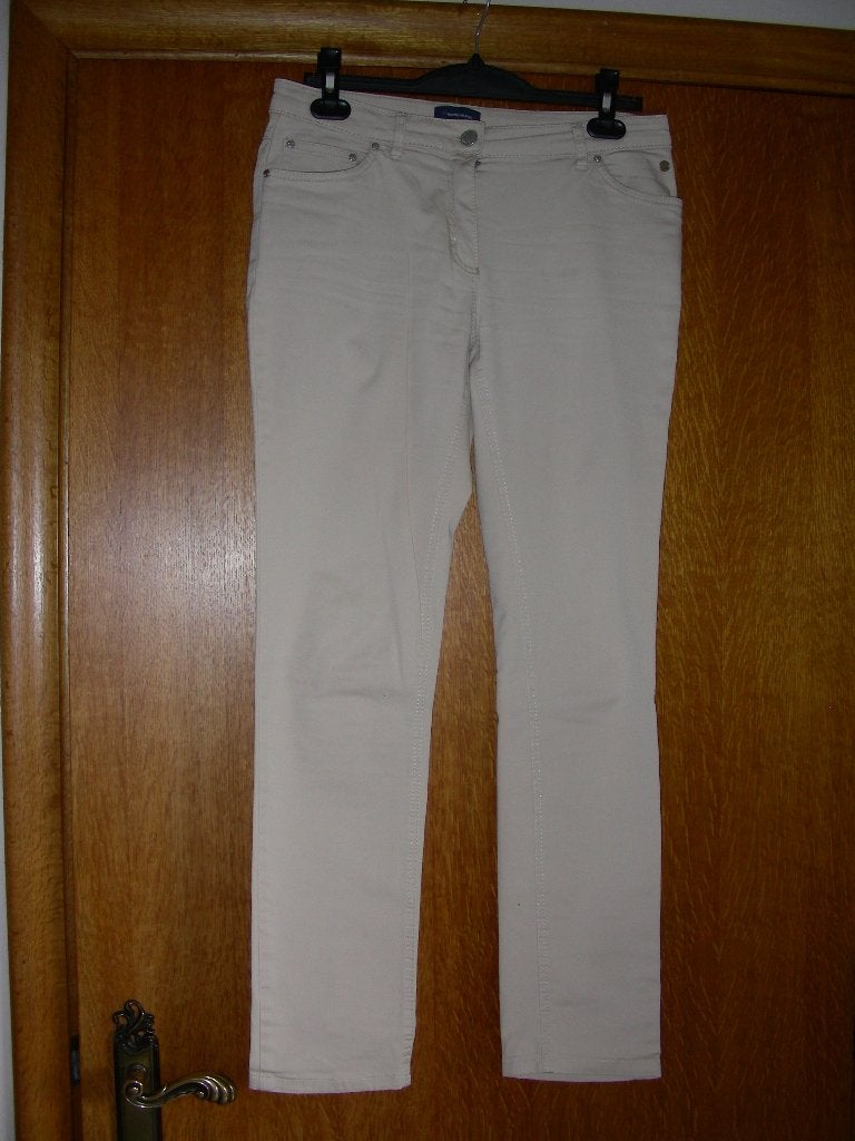 Beige lange broek, Terre Bleue, maat 38 zo goed als nieuw, Taille 38/40 (M), Enlèvement ou Envoi, Terre Bleue, Beige