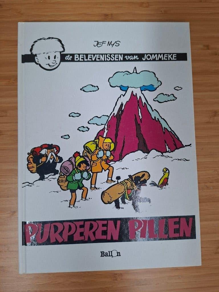 Jommeke strip - PURPEREN PILLEN - Hardcover, Boeken, Ophalen, Eén stripboek, Jef Nys., Zo goed als nieuw