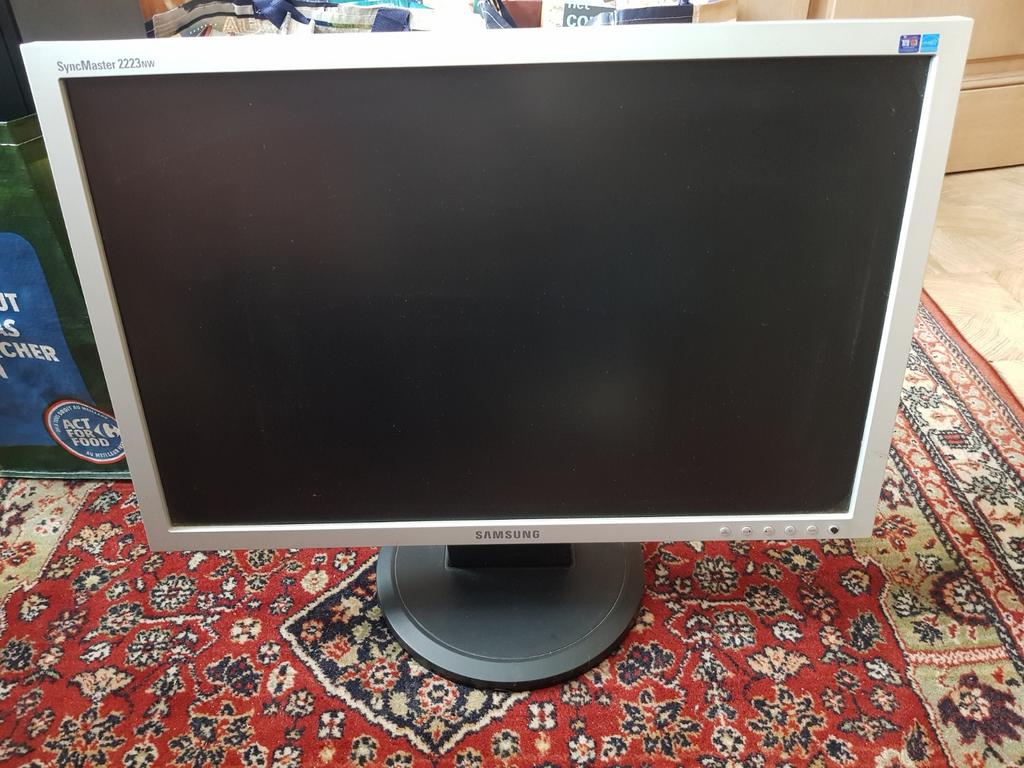 Écran Samsung Syncmaster 2223nw, Informatique & Logiciels, Moniteurs, Utilisé, DVI, VGA, Full HD, 3 à 5 ms, Enlèvement