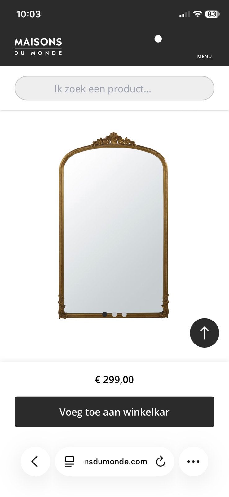 Miroir, Antiquités & Art, Enlèvement, Ovale, 100 à 150 cm, 150 à 200 cm