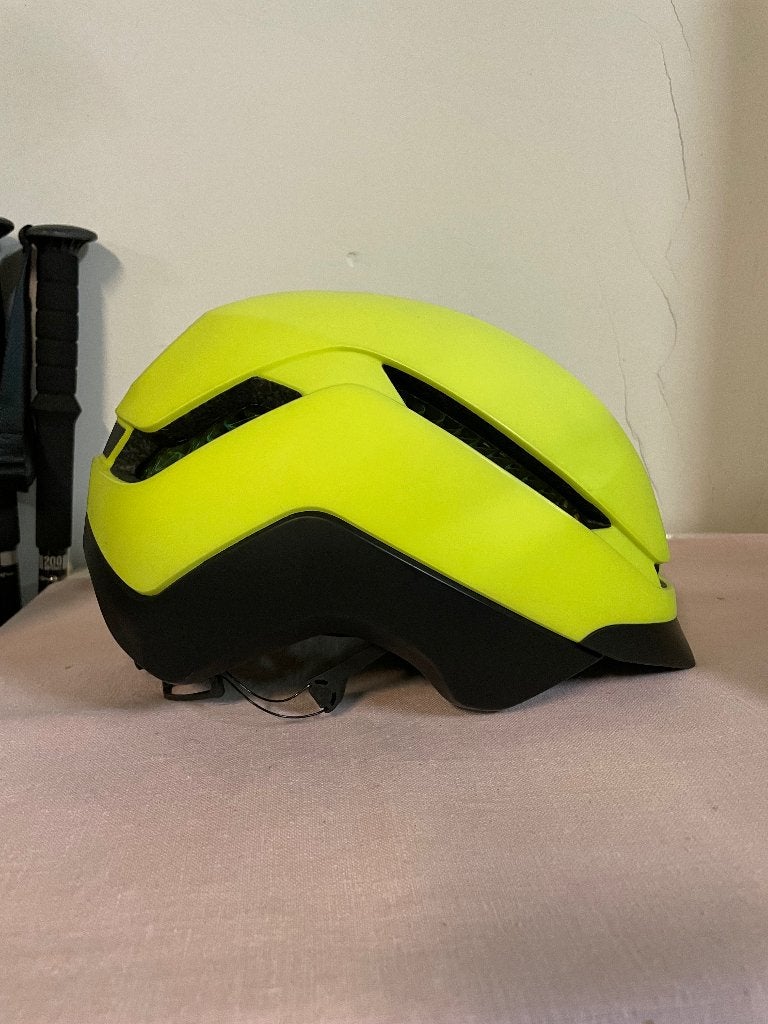 Fietshelm heren in Fluo Geel,maat 58-64, BONTRAGER, Comme neuf, Enlèvement, L, Homme