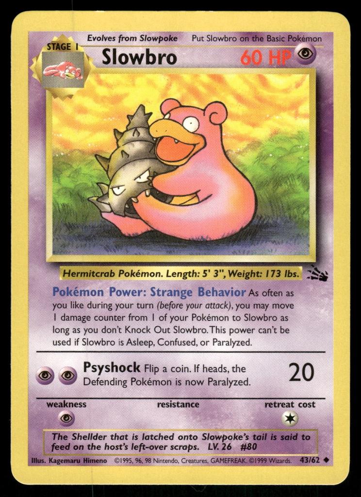 Slowbro 43/62 - Fossil (EX), Hobby & Loisirs créatifs, Envoi, Utilisé