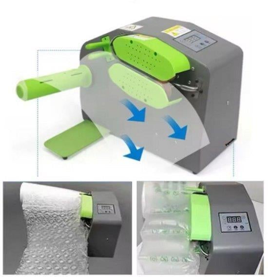 Nieuwe luchtkussen noppenfolie machine incl. 2 rollen folie, Ophalen of Verzenden, Nieuw