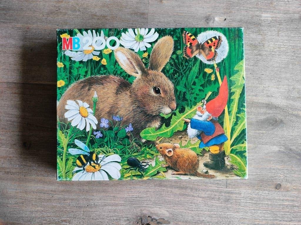 Vintage puzzel: David de Kabouter - 200 stukjes, Ophalen, Meer dan 50 stukjes, Gebruikt, 6 jaar of ouder