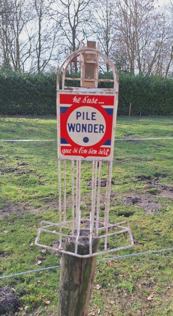 Vintage Pile Wonder batterijen reclame als toonbank display., Ophalen of Verzenden, Gebruikt, Verpakking