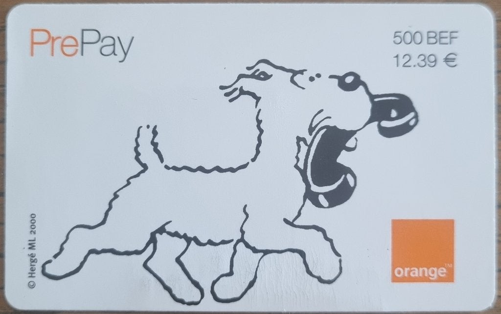 Kuifje Tintin Telefoonkaart Télécard Belgacom, Verzenden