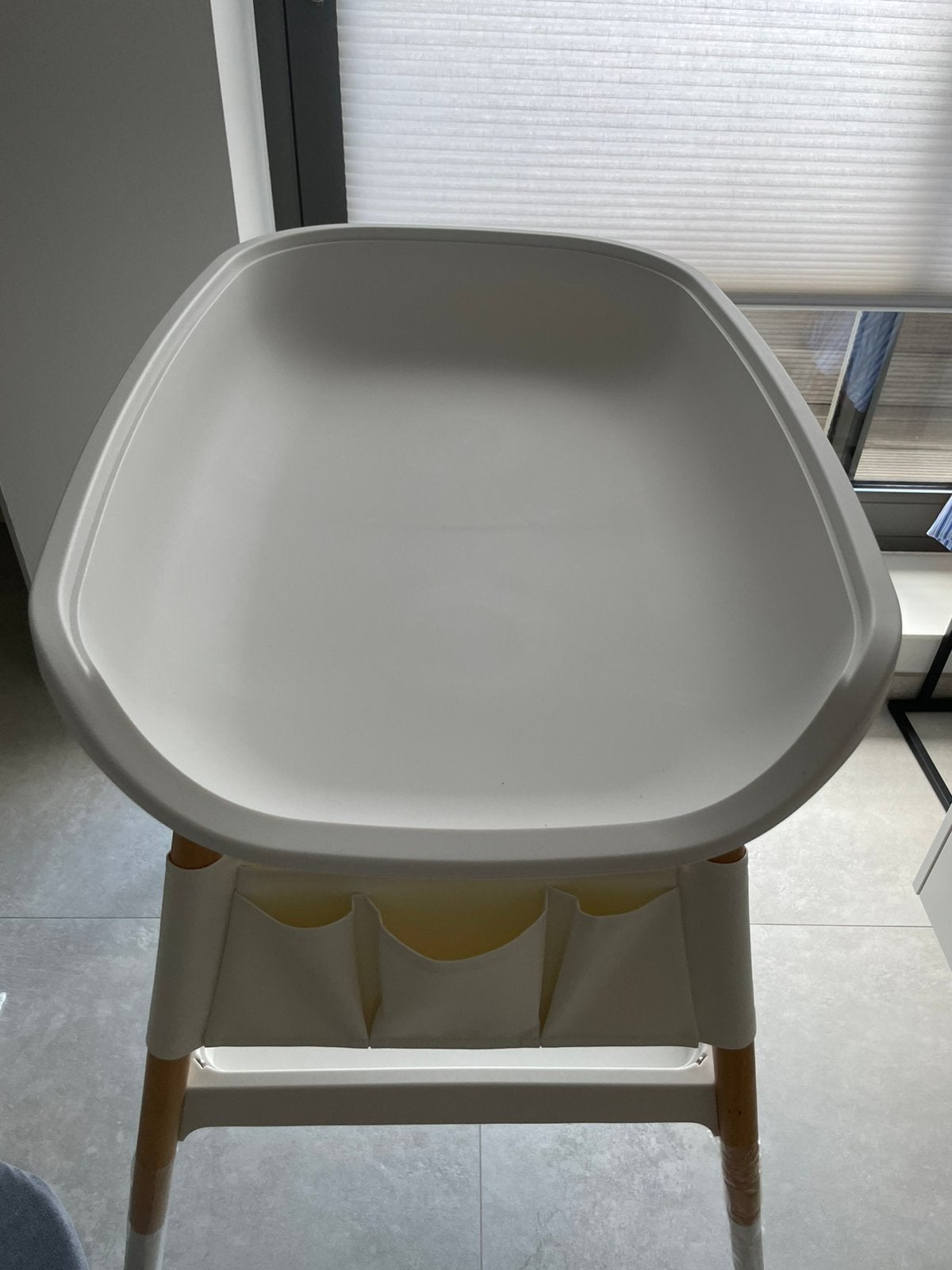 Praktische stabiele luiertafel Bo jungle wit en  hout, Ophalen, Nieuw, Aankleedkussen
