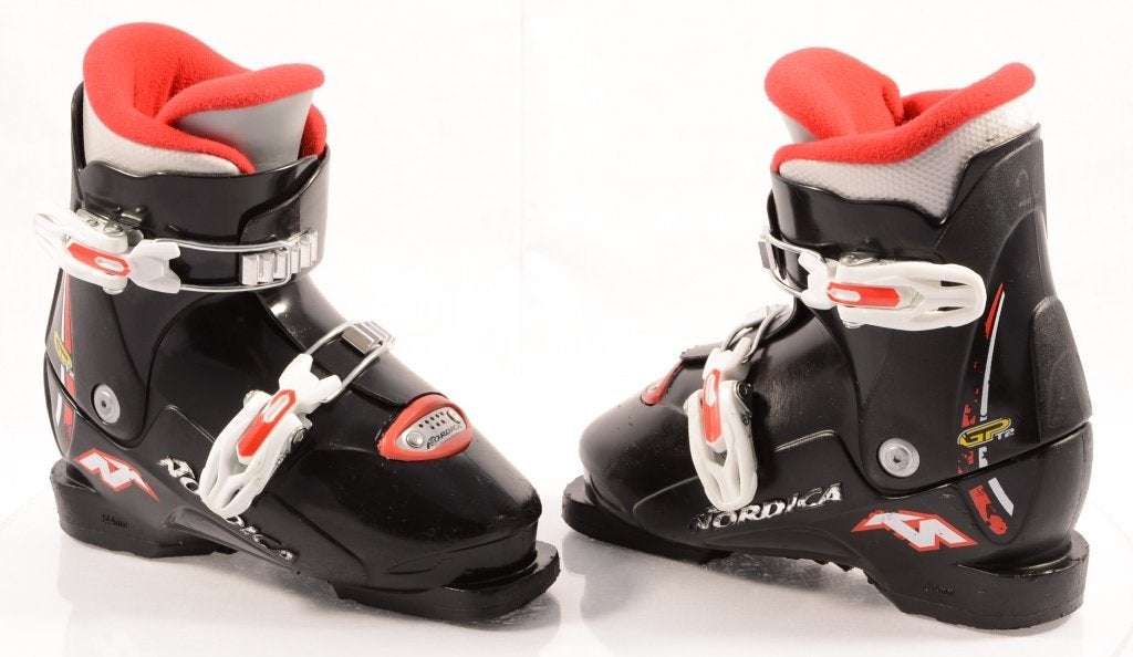 31; 32 EU kinderskischoenen NORDICA GP T2, BLACK/red, Gebruikt, Verzenden, Schoenen, Carve