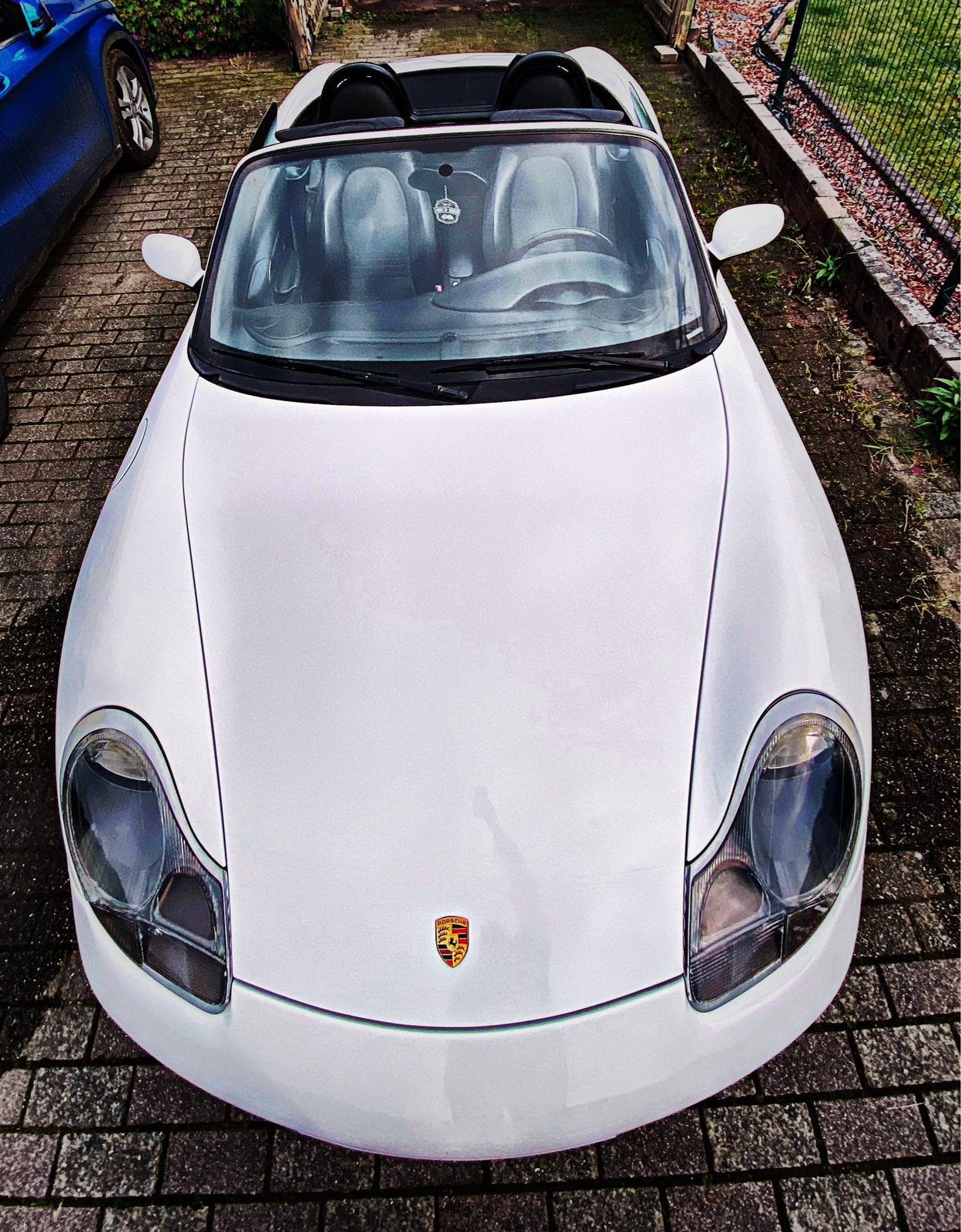 Porsche boxster 2.7 witte 2003, Auto's, Voorwielaandrijving, Zwart, Cabriolet, Wit