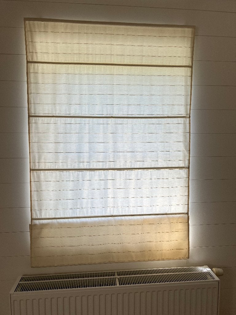 2 stores pliants tissu (store bateau), Maison & Meubles, Enlèvement, Utilisé, Crème
