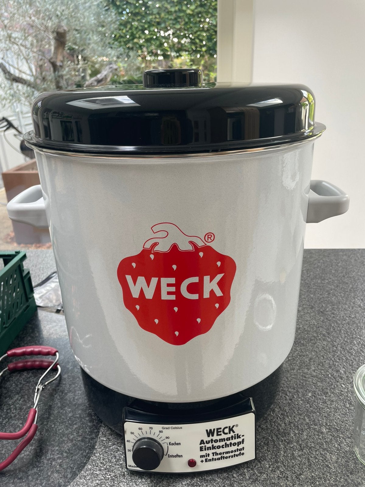Weck inmaakketel geëmailleerd met thermostaat, Ophalen, Zo goed als nieuw
