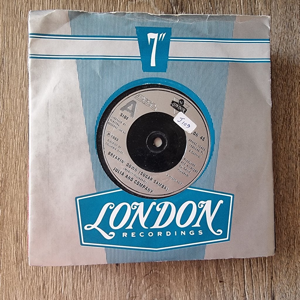 7" Julia And Company – Breakin' Down, CD & DVD, Vinyles Singles, Enlèvement ou Envoi, Utilisé, 7 inch, Dance et House