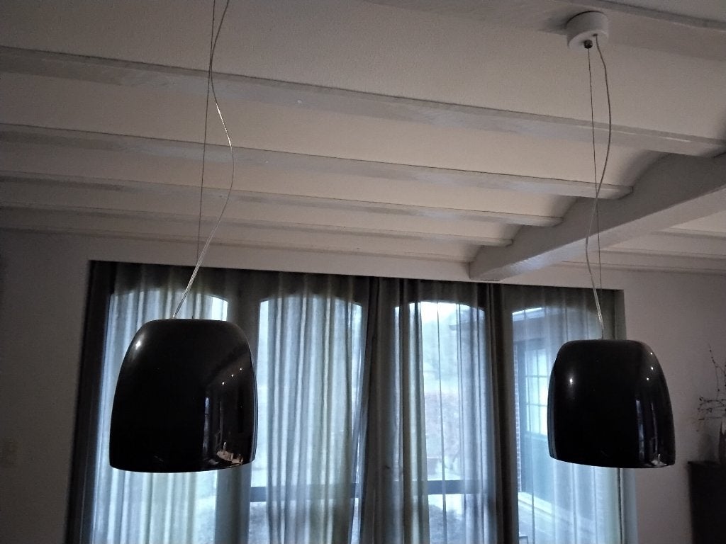 2 identieke lampen van porselein Italiaans design, Ophalen, Zo goed als nieuw, Overige materialen, Modern design