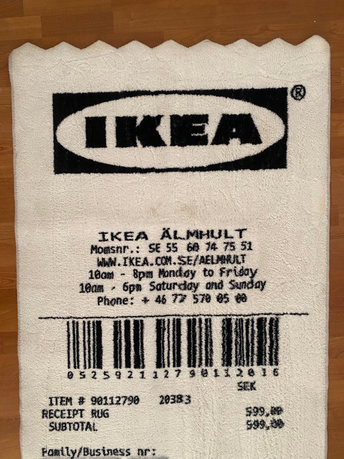 Ikea x Virgil Abloh Markerad Receipt, Huis en Inrichting, Stoffering | Tapijten en Vloerkleden, Ophalen, Gebruikt