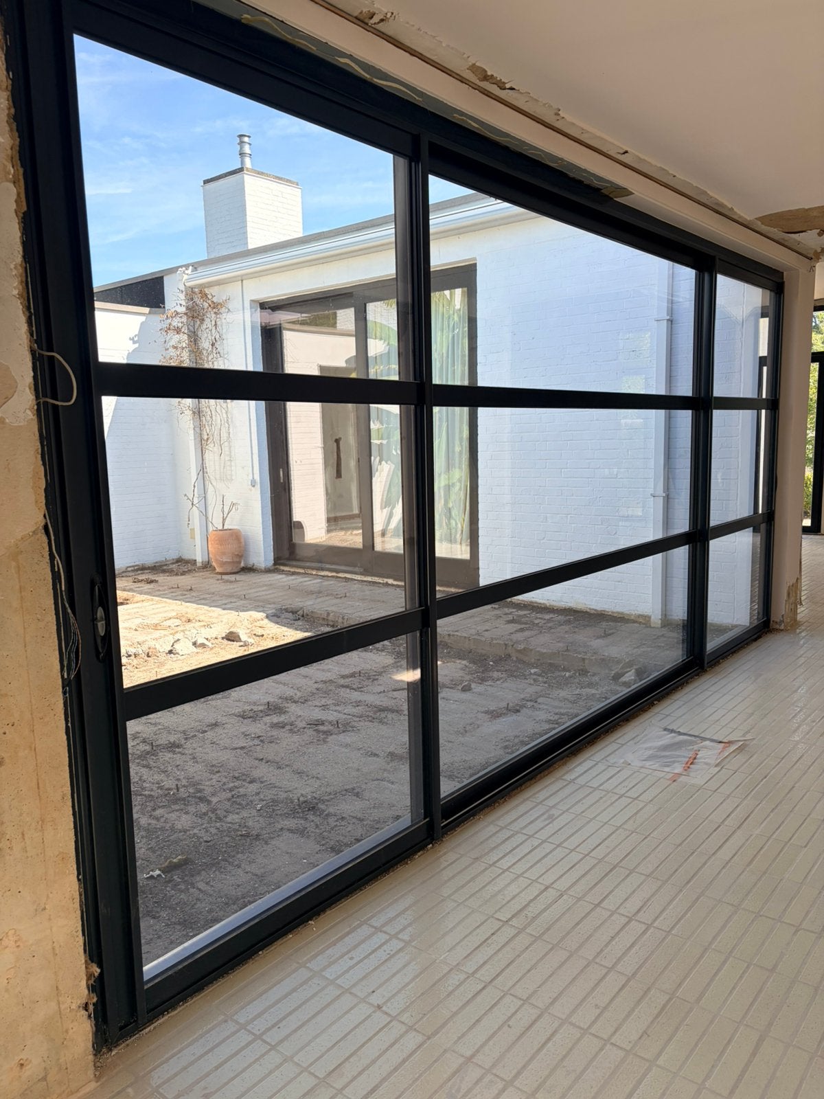 Aluminium schuifraam met dubbel glas, Doe-het-zelf en Bouw, Ophalen, Zo goed als nieuw, Aluminium