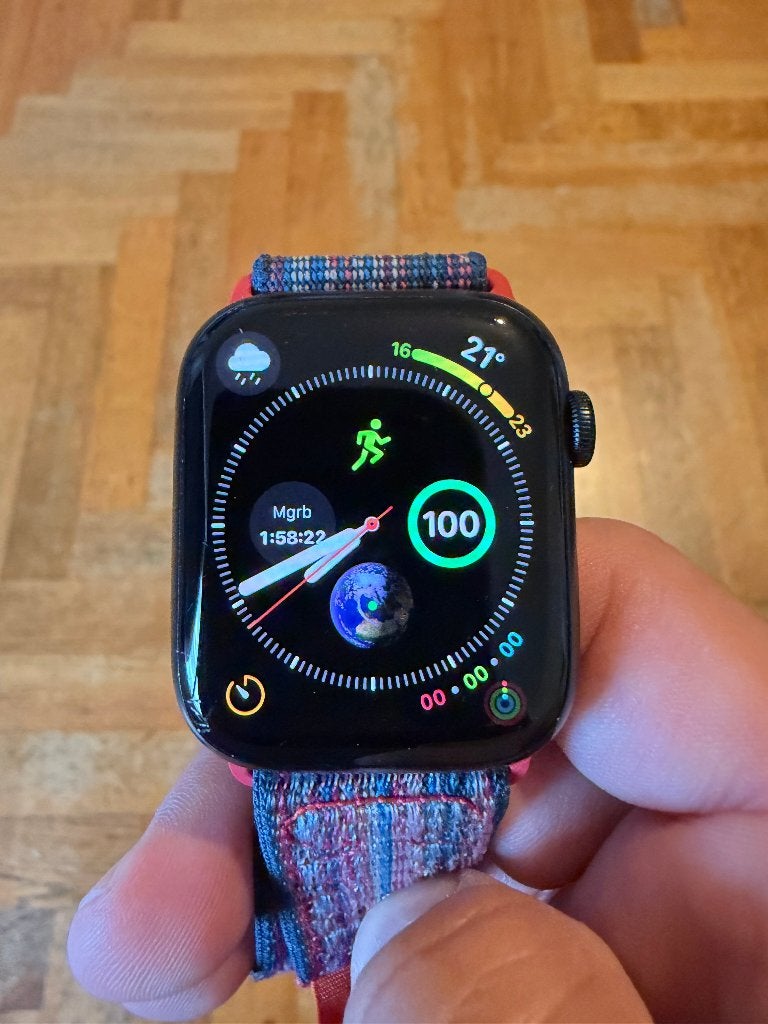 Apple Watch Series 8 - 45 mm - Zwart - GPS, Handtassen en Accessoires, Smartwatches, Zwart, Apple Watch, IOS, Ophalen of Verzenden
